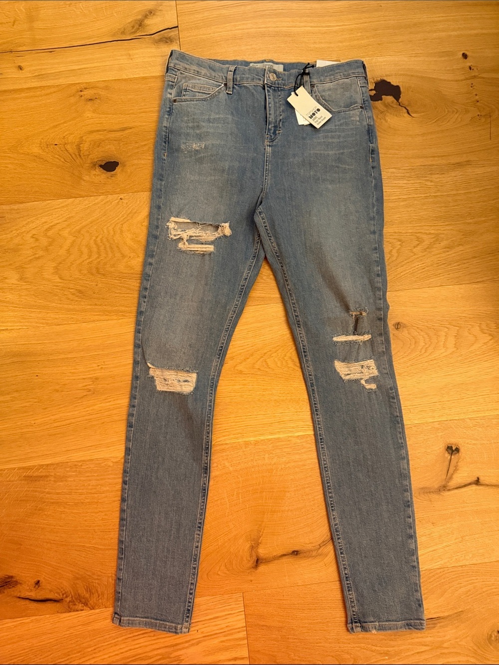 Women’s Distressed High-Rise Skinny Jeans - Light Blue